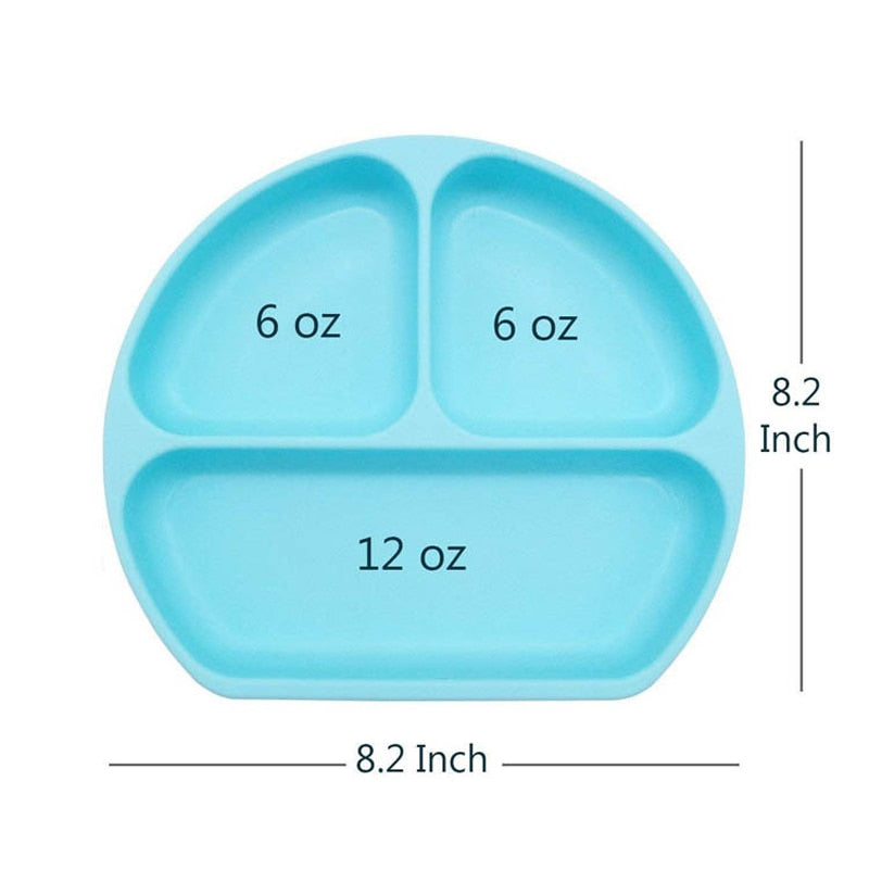 children's dishes baby Silicone Sucker Bowl Baby Smile Face Plate Tableware Set Smile Face Baby Tableware Set kids plate eprolo The Little Baby Brand
