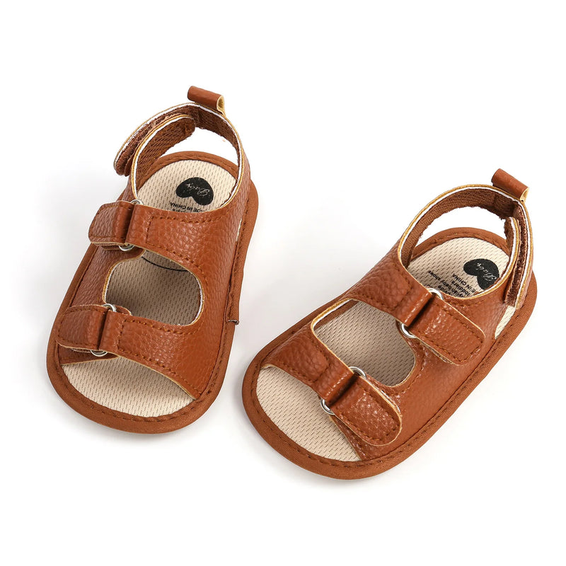 New Baby Sandals Baby Shoes Baby Boy Girl Sandals PU Soft Bottom Sole Anti-Slip Infant First Walker Crib Shoes Newborn Moccasins The Little Baby Brand The Little Baby Brand