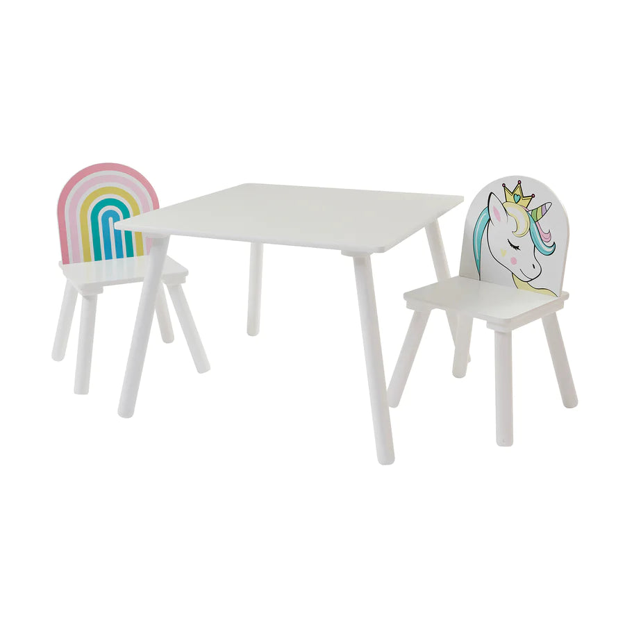Unicorn table and sales chairs