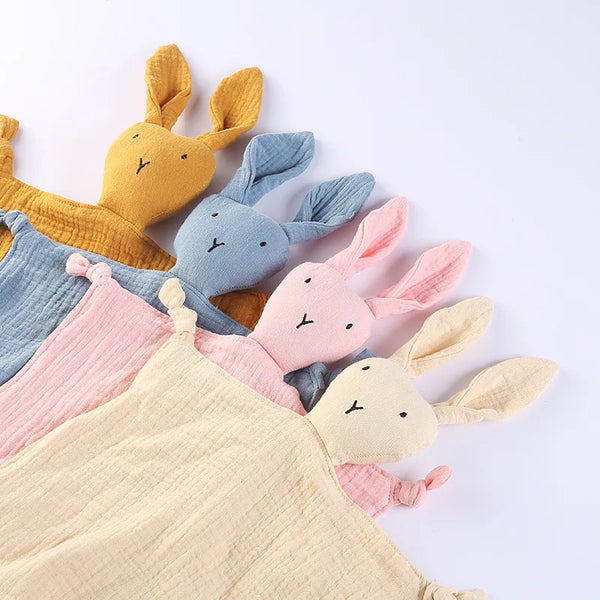Muslin Baby Cotton Comforter Kids Plush Toy Stuffed Animals Bunny Lion Soothing Appease Soft Newborn Sleeping Dolls Towel Bibs The Little Baby Brand The Little Baby Brand