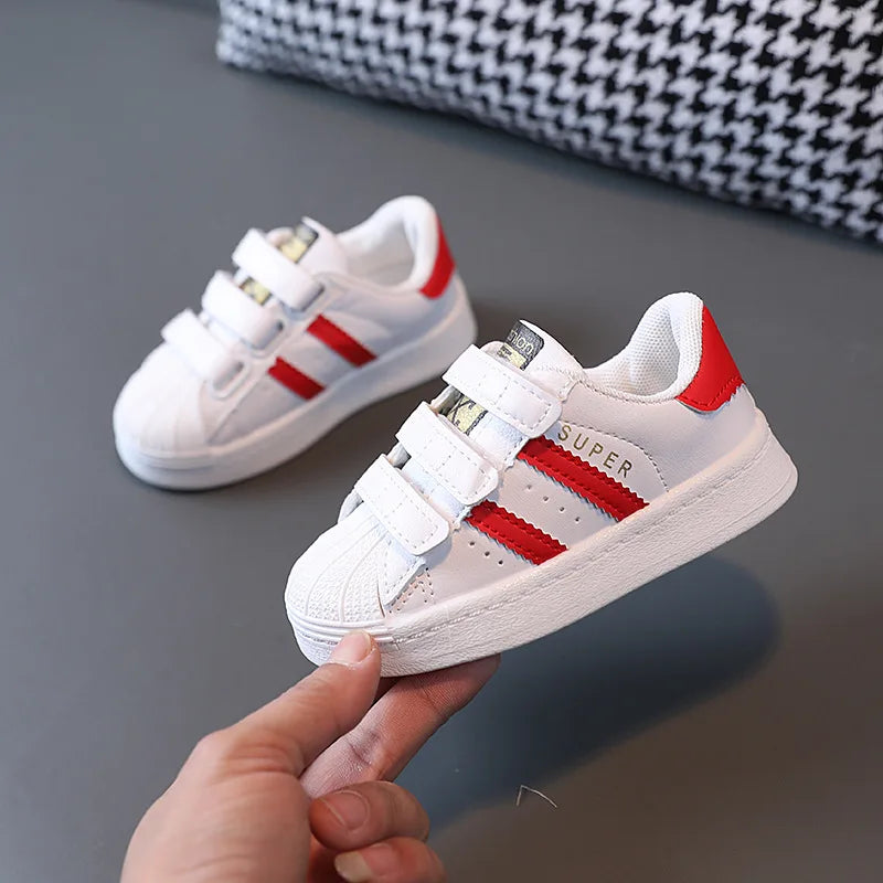 Children's Sneakers Kids Fashion Design White Non-slip Casual Shoes Boys Girls Hook Breathable Sneakers Toddler Outdoor Shoes The Little Baby Brand The Little Baby Brand
