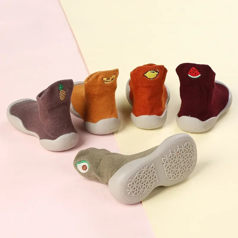 Spring and Autumn Children's Walking Shoes Soft Sole Silicone Cartoon Pure Cotton Baby Shoes Kindergarten Baby Socks Shoes The Little Baby Brand The Little Baby Brand