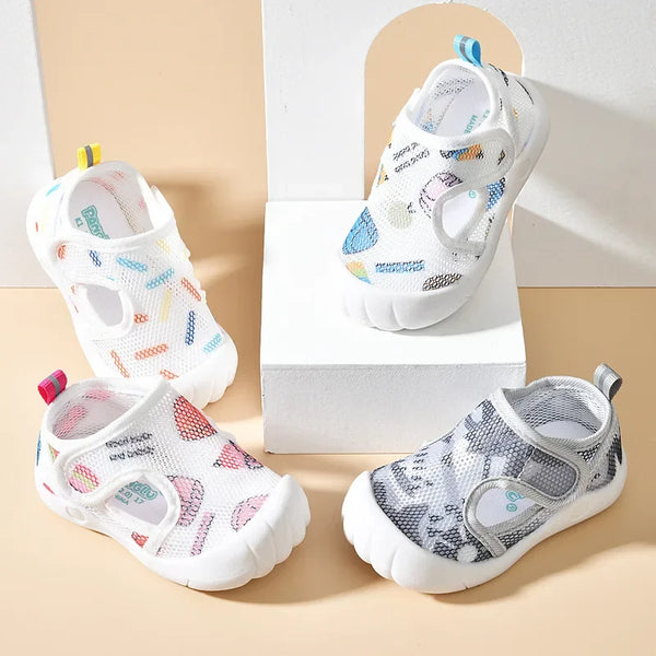 Summer Breathable Air Mesh Kids Sandals 1-4T Baby Unisex Casual Shoes Anti-slip Soft Sole First Walkers Infant Lightweight Shoes The Little Baby Brand The Little Baby Brand