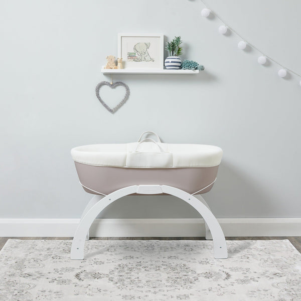 Moses Basket and Stand Copy of Shnuggle Dreami Baby Sleeper Eucalyptus Base The Little Baby Brand The Little Baby Brand