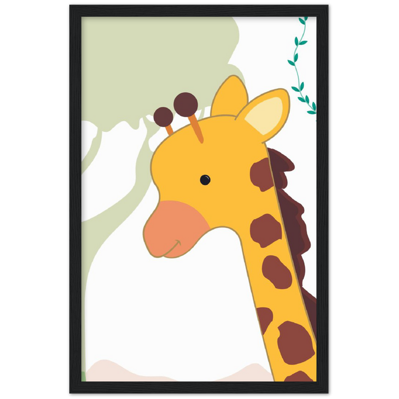 Nursery Giraffe Wooden Framed Wall Art Gelato The Little Baby Brand