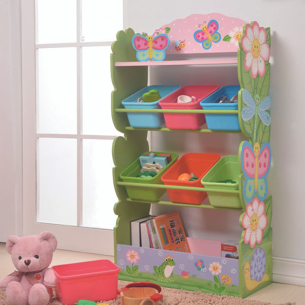 Children's Shelves and Toy Storage Children's Magic Garden Wooden Toy Storage Fantasy Fields The Little Baby Brand