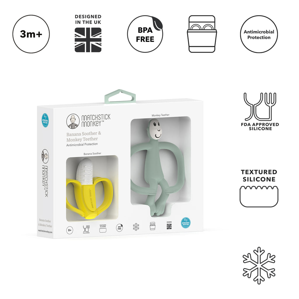 Matchstick Monkey Gift Set Banana & Monkey Teether The Little Baby Brand The Little Baby Brand