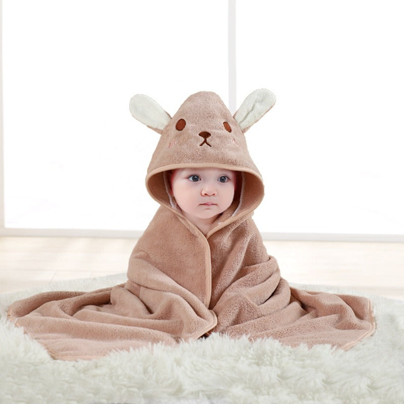 wholesale child baby cartoon animal face elephant hooded towel newborn eprolo The Little Baby Brand