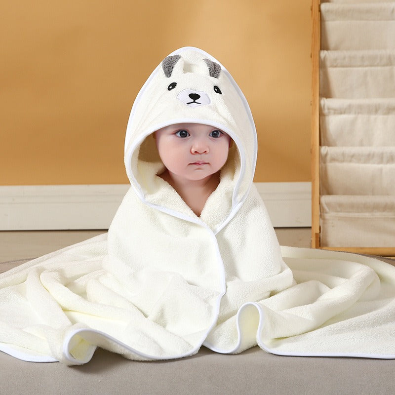 wholesale child baby cartoon animal face elephant hooded towel newborn eprolo The Little Baby Brand