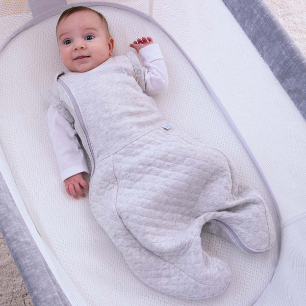  Purflo Swaddle To Sleep Bag 2.5 Tog Minimal Grey 0-4M The Little Baby Brand The Little Baby Brand