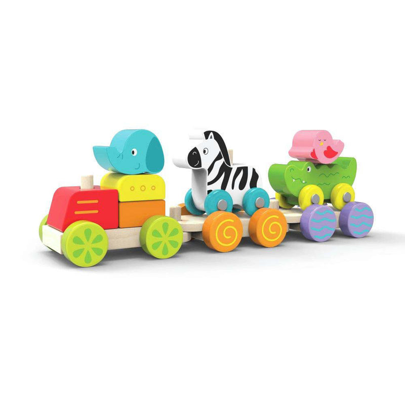 wooden playset Wooden Safari Train Toy The Little Baby Brand The Little Baby Brand