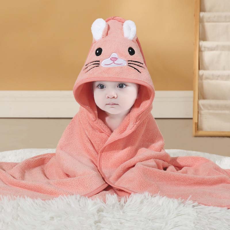 wholesale child baby cartoon animal face elephant hooded towel newborn eprolo The Little Baby Brand