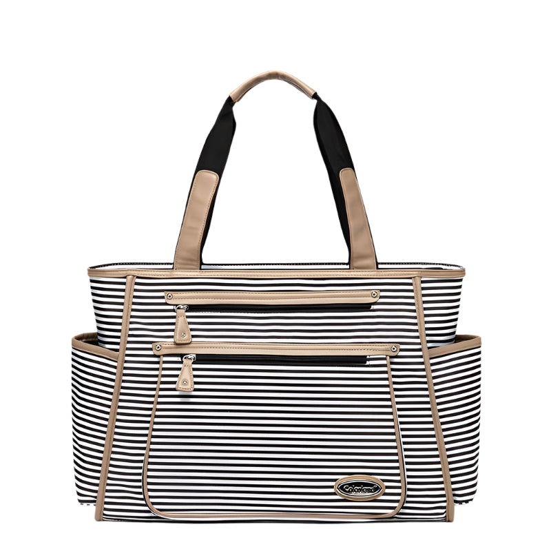 Colorland Black White Stripes Baby Diaper Bag Organizer Fashion Mummy Maternity Bag Travel Messenger Changing Nappy Bags Handbag eprolo The Little Baby Brand