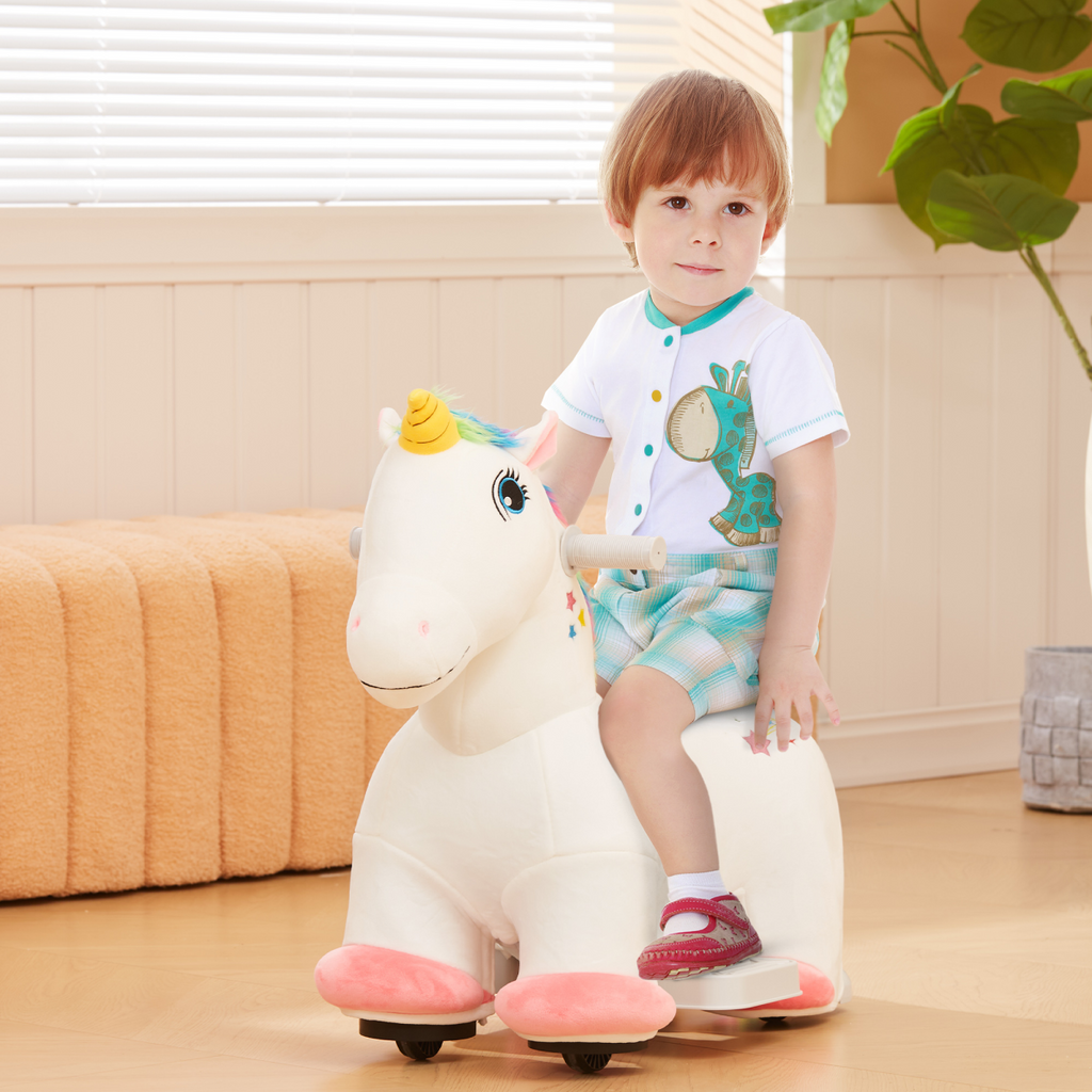 AIYAPLAY 6V Electric Ride on Unicorn with Music Forward AIYAPLAY The Little Baby Brand