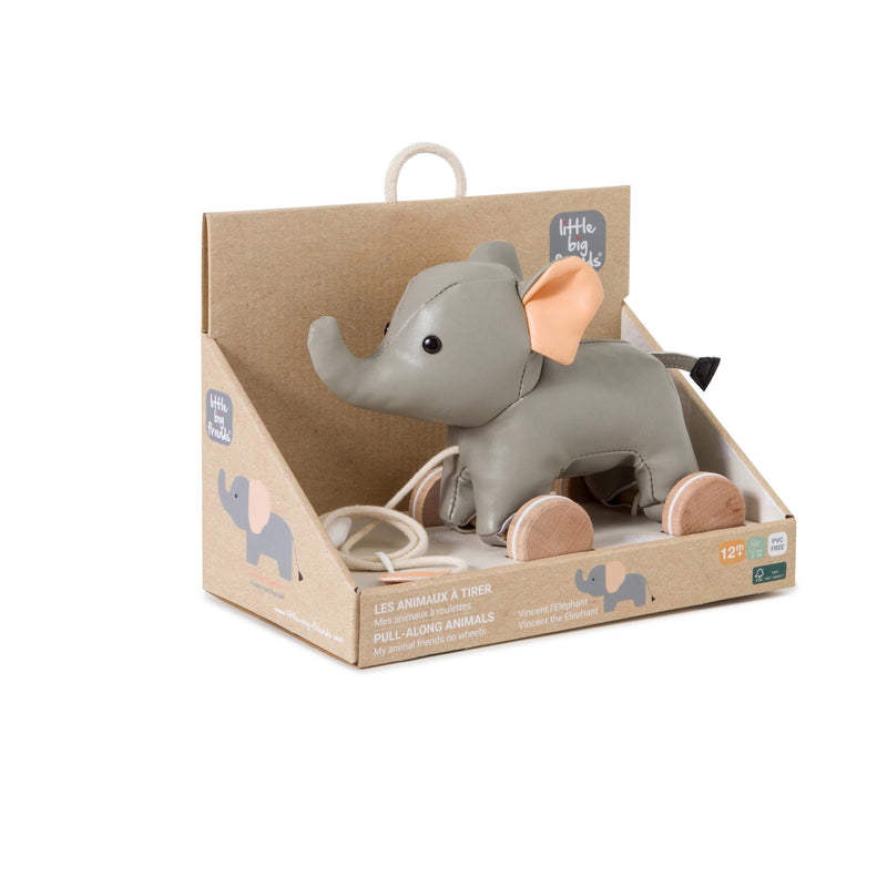 pull along toy Little Big Friends Pull Along - Vincent The Elephant The Little Baby Brand The Little Baby Brand