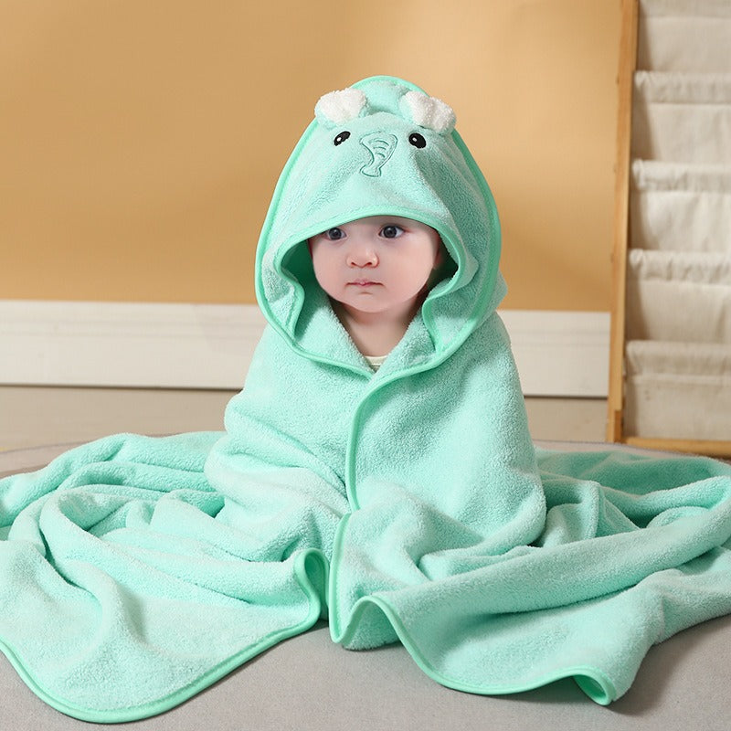 wholesale child baby cartoon animal face elephant hooded towel newborn eprolo The Little Baby Brand