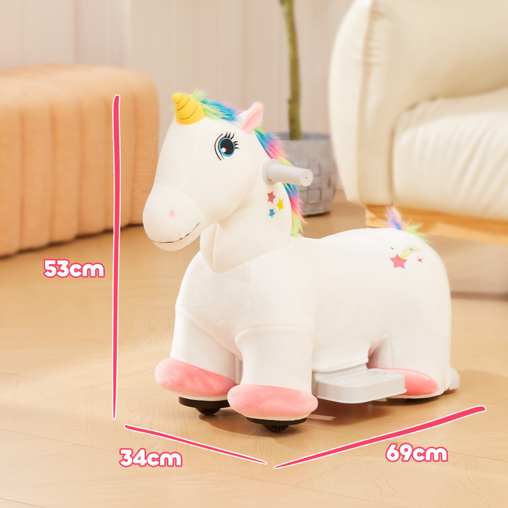 AIYAPLAY 6V Electric Ride on Unicorn with Music Forward AIYAPLAY The Little Baby Brand