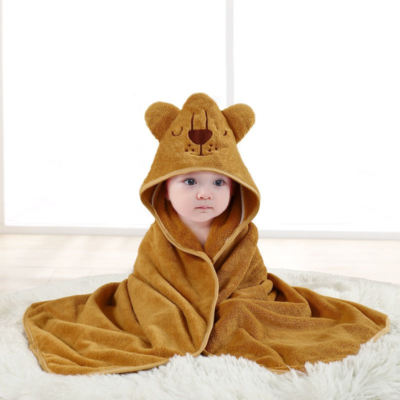 wholesale child baby cartoon animal face elephant hooded towel newborn eprolo The Little Baby Brand