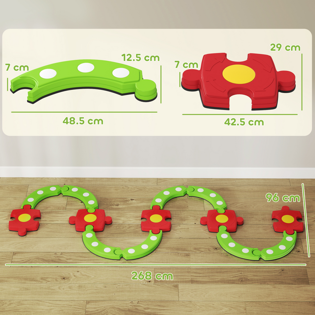 AIYAPLAY Kids Stepping Stones Balance Beam, Outdoor Indoor Sensory Toy Green AIYAPLAY The Little Baby Brand