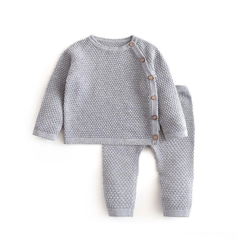 Infant Baby Sweater Suit Autumn Winter Girl Knitting Sweater Set Warm Baby Boy Clothing 2pcs Newborn Baby Clothes 0-3 Years eprolo The Little Baby Brand