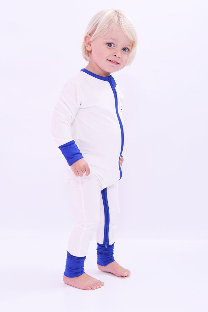 Baby Clothing Navy Royal Bamboo Sleepeaz Sleepsuit Elivia James The Little Baby Brand