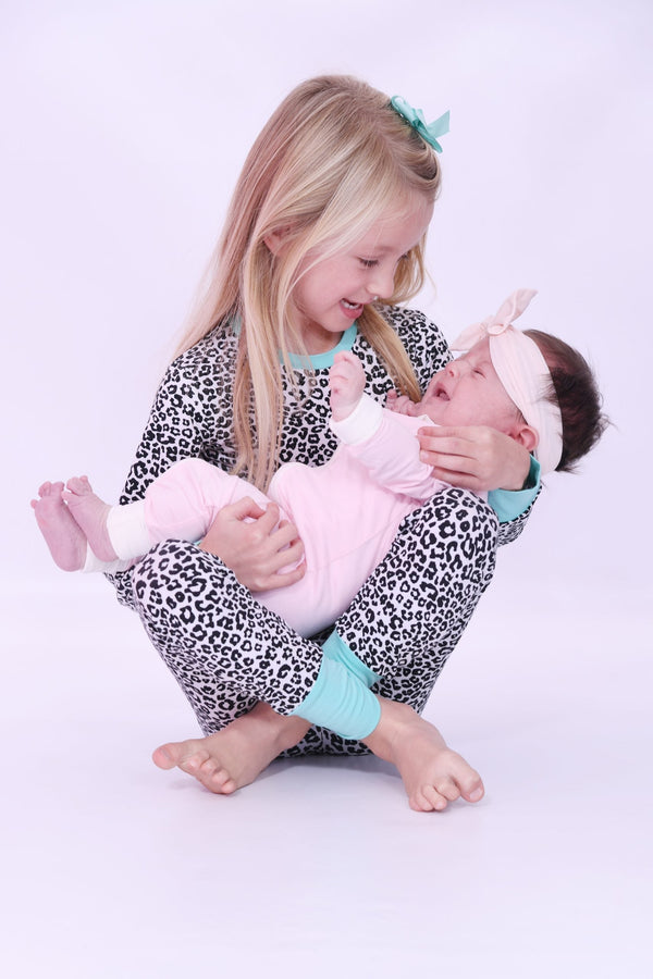 Pajamas Leopard Azure Playjays - Bamboo Children’s Pyjamas Elivia James The Little Baby Brand
