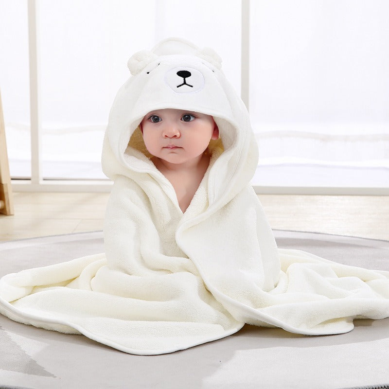 wholesale child baby cartoon animal face elephant hooded towel newborn eprolo The Little Baby Brand