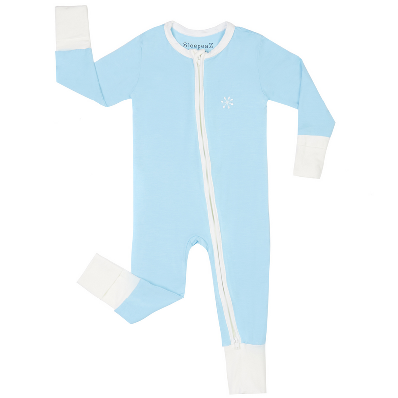 Baby Clothing Baby Blue Bamboo Sleepeaz Sleepsuit Elivia James The Little Baby Brand