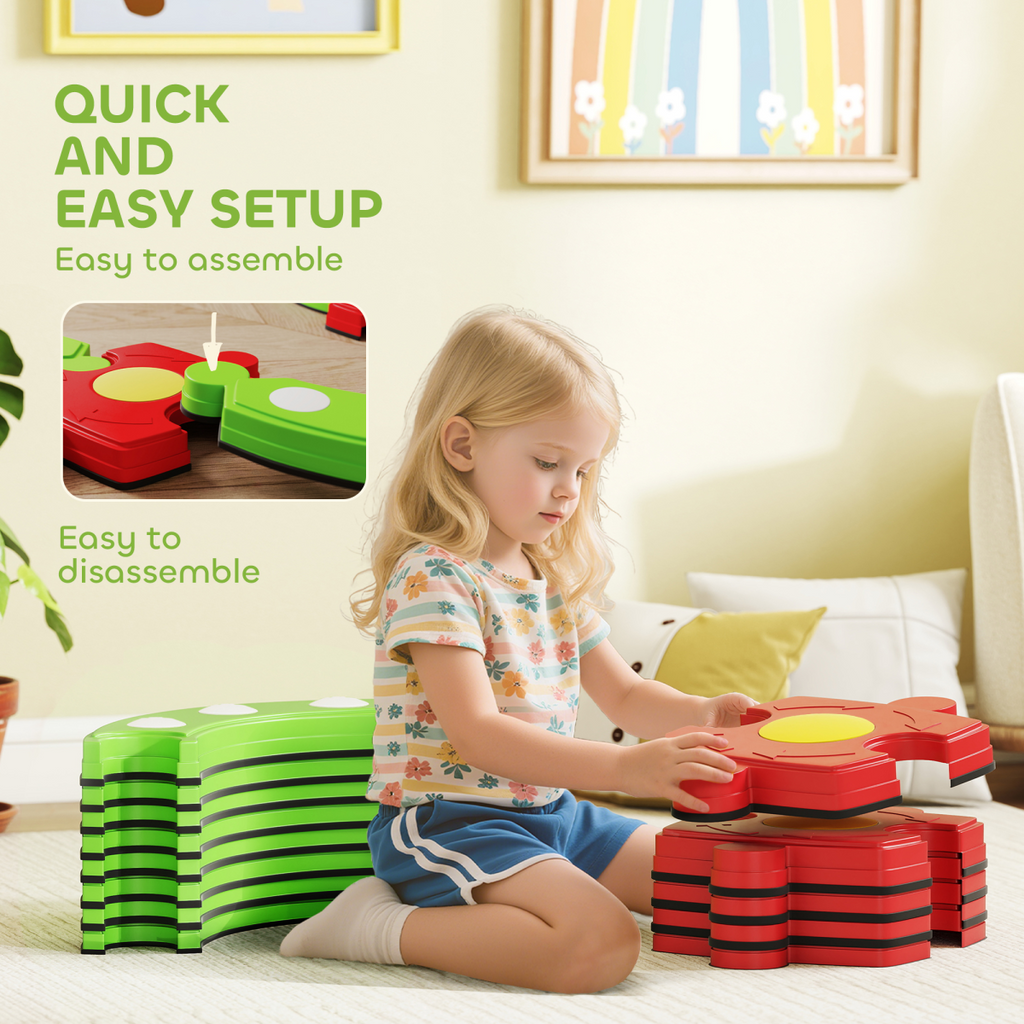 AIYAPLAY Kids Stepping Stones Balance Beam, Outdoor Indoor Sensory Toy Green AIYAPLAY The Little Baby Brand