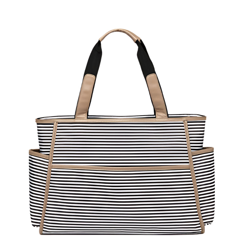 Colorland Black White Stripes Baby Diaper Bag Organizer Fashion Mummy Maternity Bag Travel Messenger Changing Nappy Bags Handbag eprolo The Little Baby Brand