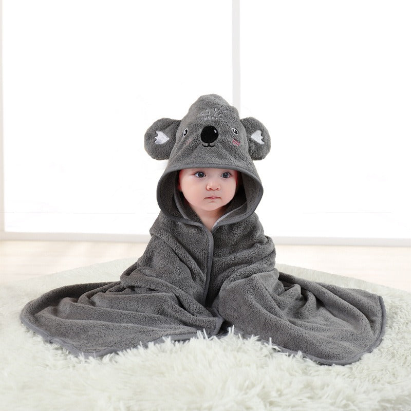 wholesale child baby cartoon animal face elephant hooded towel newborn eprolo The Little Baby Brand