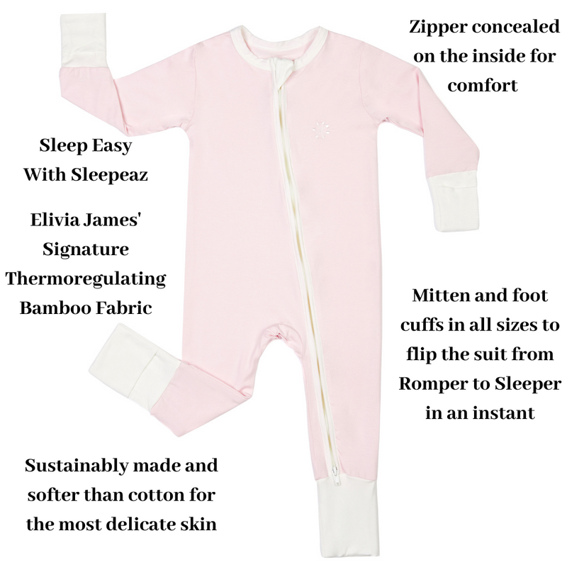 Baby Clothing Perfectly Pink Bamboo Sleepeaz Sleepsuit Elivia James The Little Baby Brand