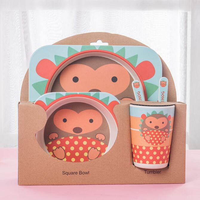 5 piece Baby Bamboo Tableware Set eprolo The Little Baby Brand