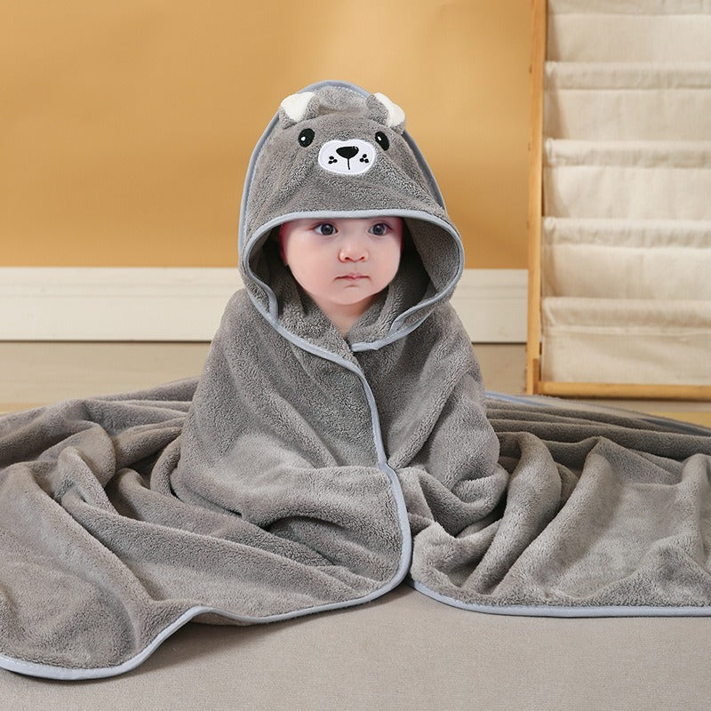 wholesale child baby cartoon animal face elephant hooded towel newborn eprolo The Little Baby Brand