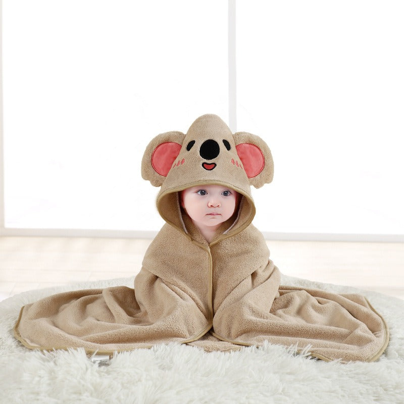 wholesale child baby cartoon animal face elephant hooded towel newborn eprolo The Little Baby Brand