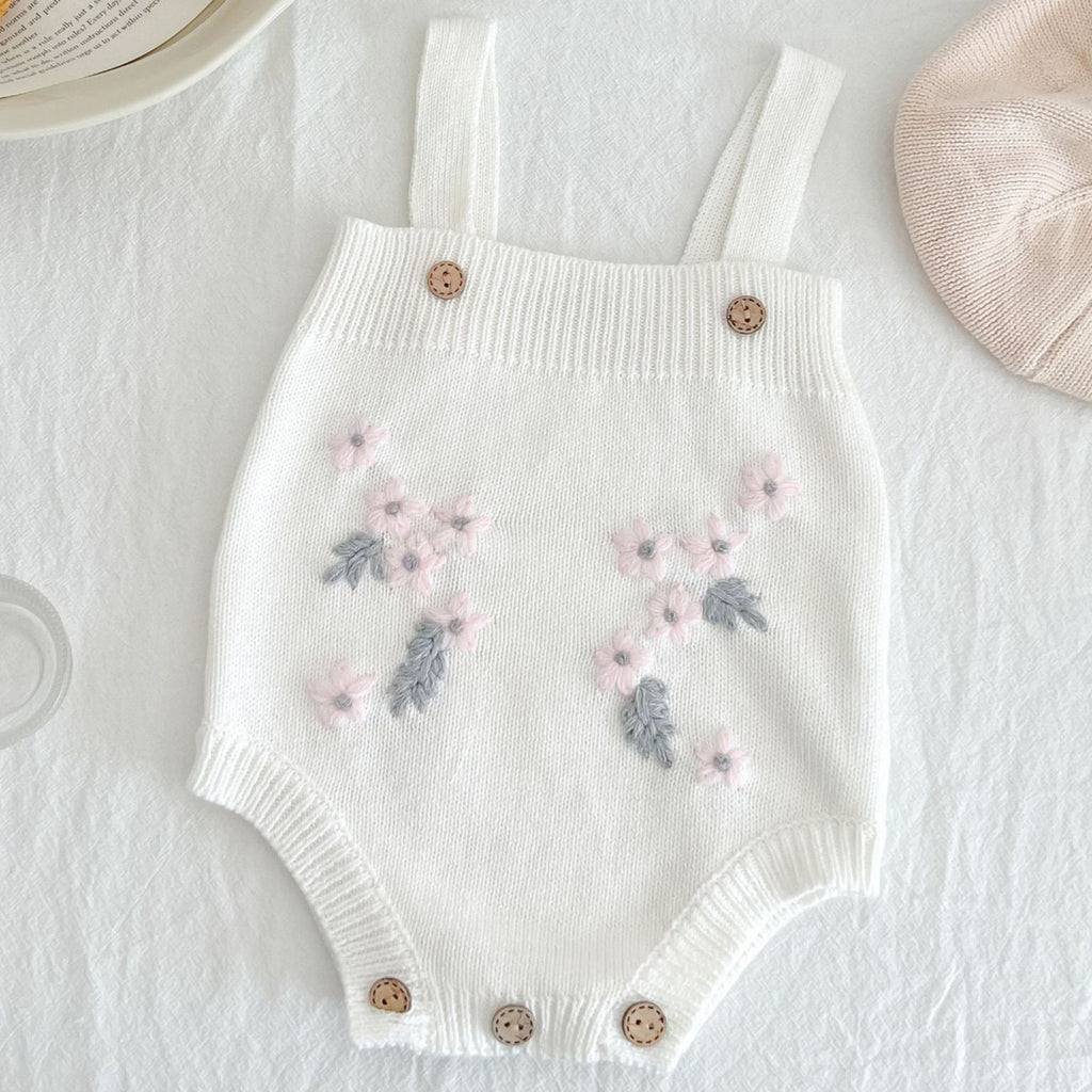 Infant and toddler 3-9 month baby set, flower coat, shoulder strap, zipper, climbing suit, two-piece set eprolo The Little Baby Brand