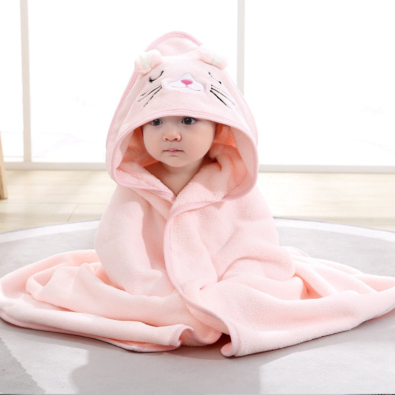 wholesale child baby cartoon animal face elephant hooded towel newborn eprolo The Little Baby Brand