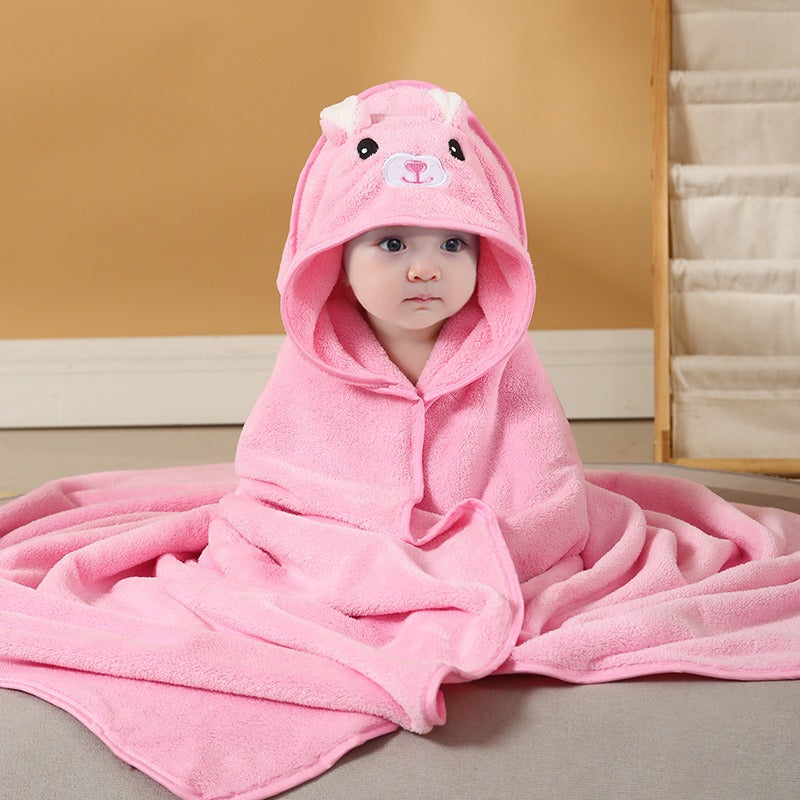 wholesale child baby cartoon animal face elephant hooded towel newborn eprolo The Little Baby Brand