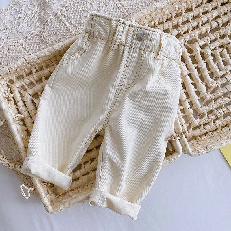 MILANCEL Autumn Fashion Denim Kids Baby Girls and Boys Jeans  Straight Toddler Pants The Little Baby Brand The Little Baby Brand