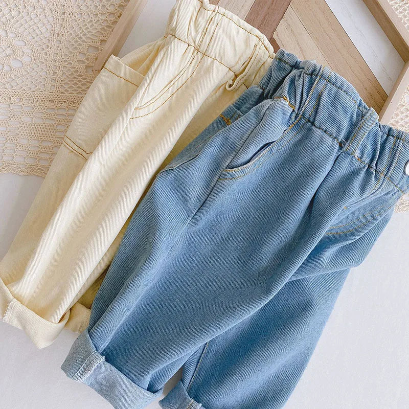 MILANCEL Autumn Fashion Denim Kids Baby Girls and Boys Jeans  Straight Toddler Pants The Little Baby Brand The Little Baby Brand
