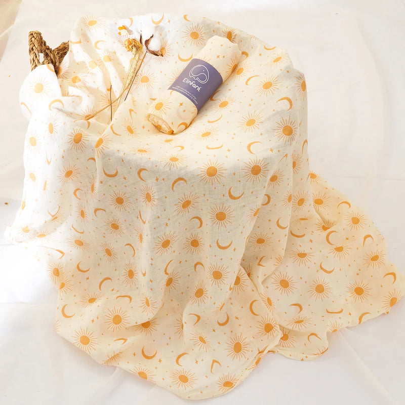 Elinfant 100% cotton 120*110cm 2 Layers Newborn Baby Bath Towel Wrap Muslin Swaddle Blankets Wholesale Dropshipping The Little Baby Brand The Little Baby Brand