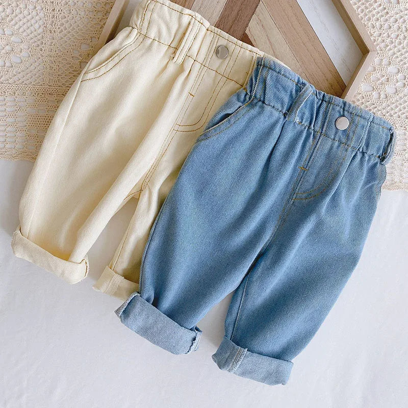 MILANCEL Autumn Fashion Denim Kids Baby Girls and Boys Jeans  Straight Toddler Pants The Little Baby Brand The Little Baby Brand