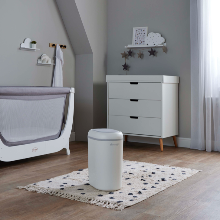 Baby Nappy Bin Shnuggle Change Time Eco-Touch Nappy Bin The Little Baby Brand The Little Baby Brand