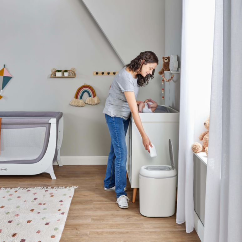 Baby Nappy Bin Shnuggle Change Time Eco-Touch Nappy Bin The Little Baby Brand The Little Baby Brand