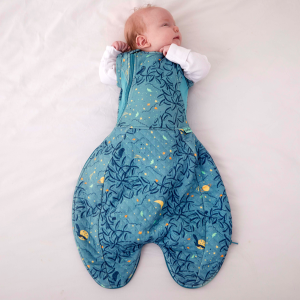 swaddle and Sleeping bag Purflo Swaddle To Sleep Bag 2.5Tog Stargazer Midnight 0-4M The Little Baby Brand The Little Baby Brand