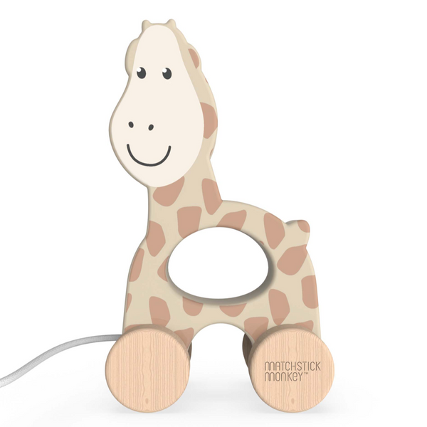 Wooden Toys Copy of Matchstick Monkey Playtime Pull Along Animal Giraffe The Little Baby Brand The Little Baby Brand