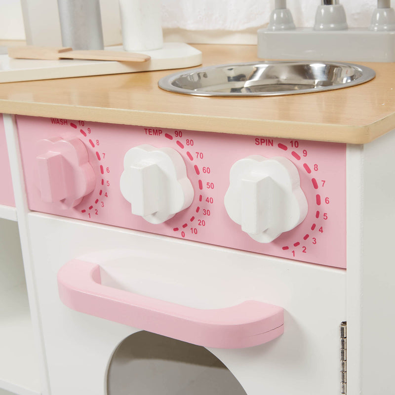 Toy Kitchens Kids Country Play Kitchen with 9 Wooden Accessories Liberty House Toys The Little Baby Brand