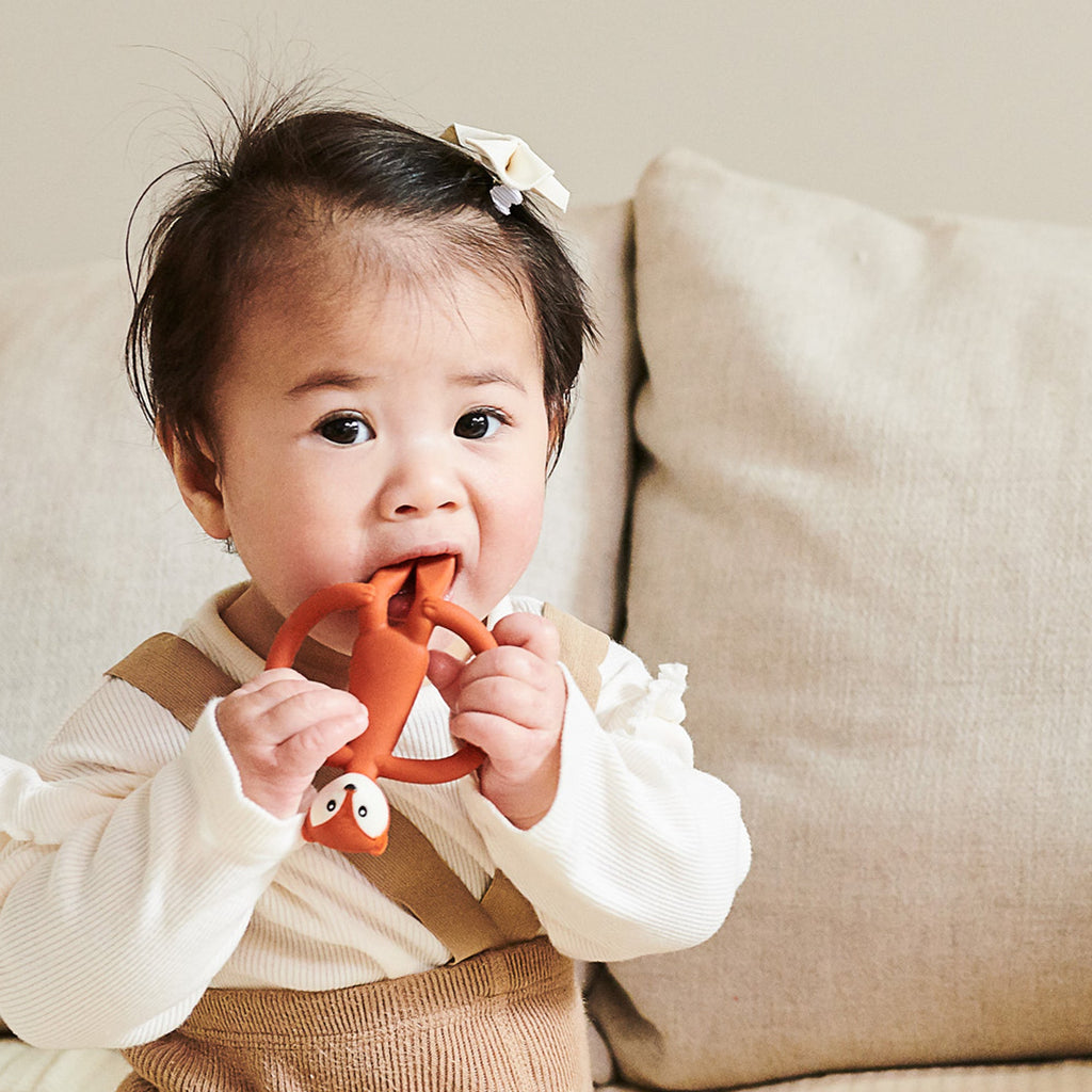 Teething toy Matchstick Monkey Animal Teether Fudge Fox Babybase The Little Baby Brand