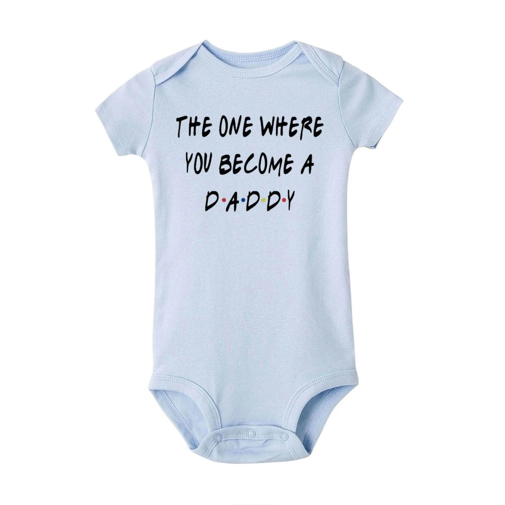 Pregnancy Announcement Friends Newborn Bodysuit Baby Infant Toddler Jumpsuit We Become Parents Baby Clothes Gifts for New Parent The Little Baby Brand The Little Baby Brand