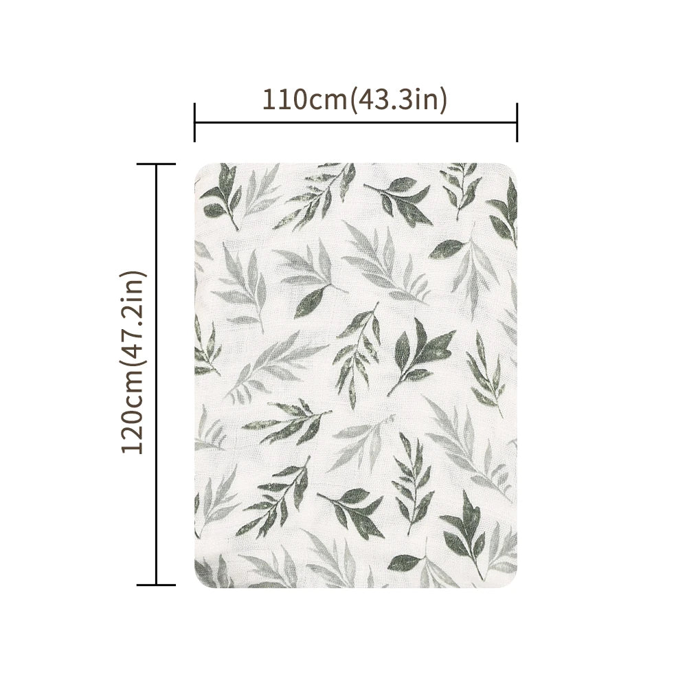 Elinfant Muslin Swaddle Blankets 100% cotton 120*110cm 2 Layers Newborn Baby Bath Towel Wrap Nursing Cover The Little Baby Brand The Little Baby Brand